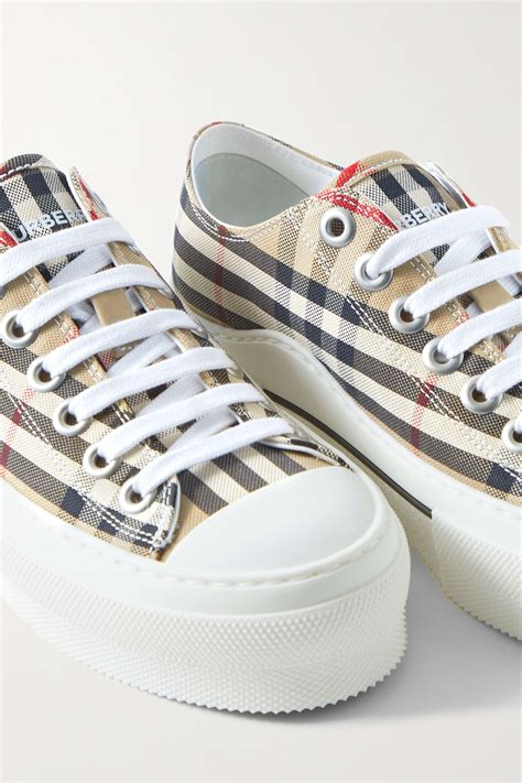 black burberry sneakers women's|Burberry checked canvas sneakers.